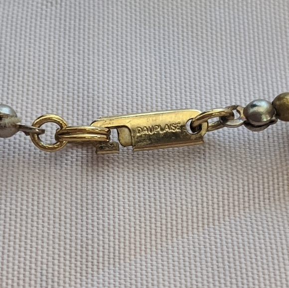 Vintage Gold & Purple Dauplase Necklace - Picture 2 of 3